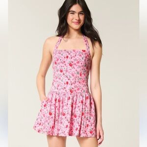 Hollister Pink Floral Romper